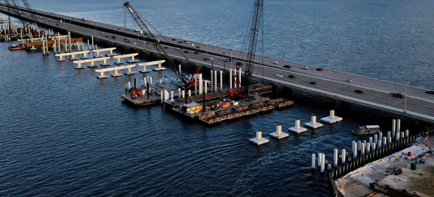 Mega fleet of Manitowoc crawler cranes creates a new chapter in the history of iconic Florida bridge